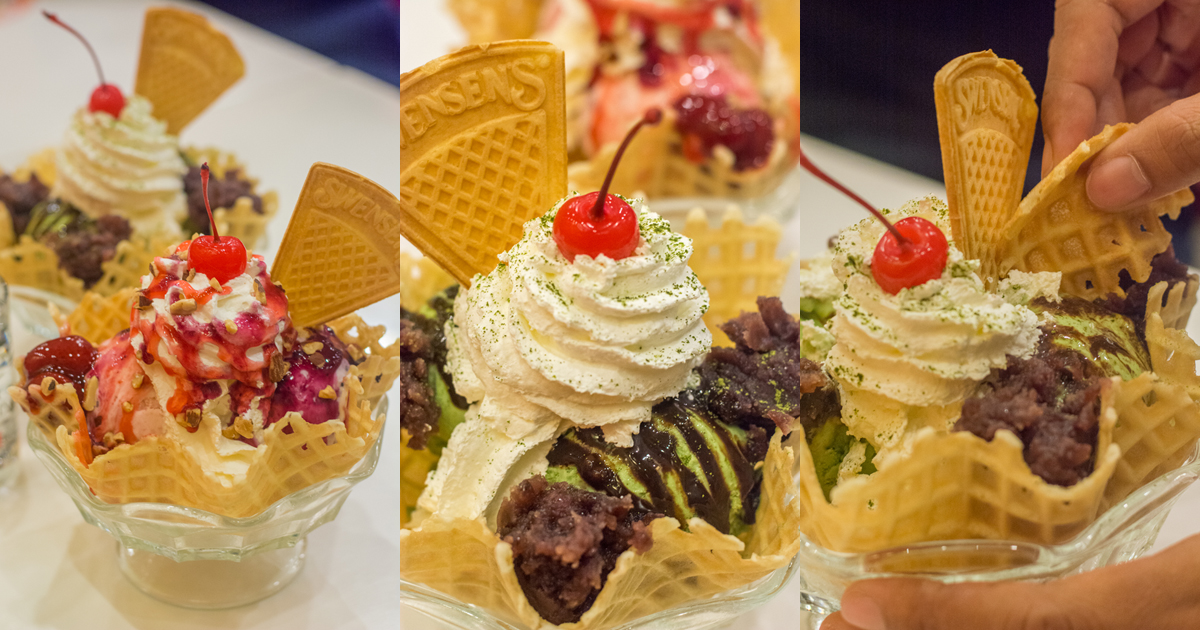 อร่อยจุใจกับเมนูสุดว้าวอย่าง Premium Waffle Sundae ทั้งสองรสชาติได้ที่ Swensen’s