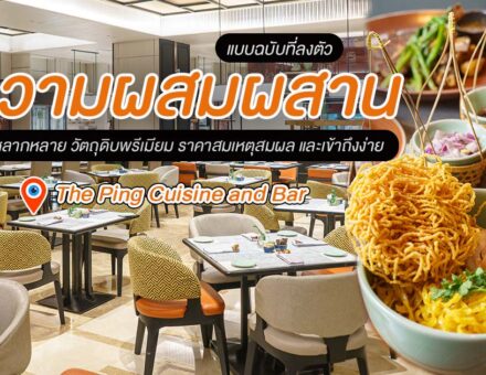 หลากหลายสไตล์ กับวัตถุดิบชั้นเยี่ยม ในบรรยากาศที่เข้าถึงสบาย กรุ่นกลิ่นความสดใหม่จาก The Ping Cuisine & Bar